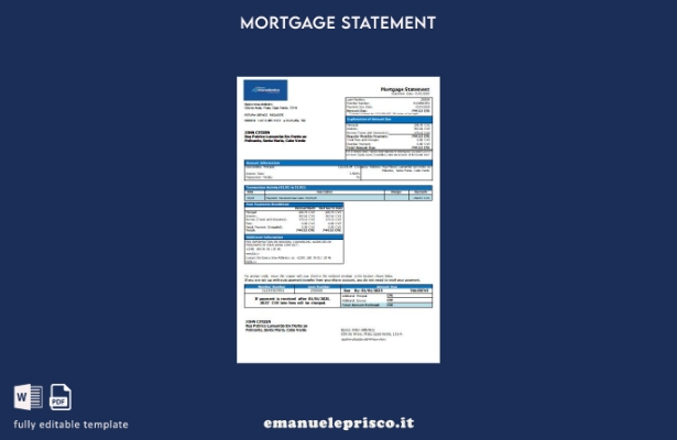 modello di estratto conto mutuo bancario Cabo Verde Banco Inter Atlântico stile 